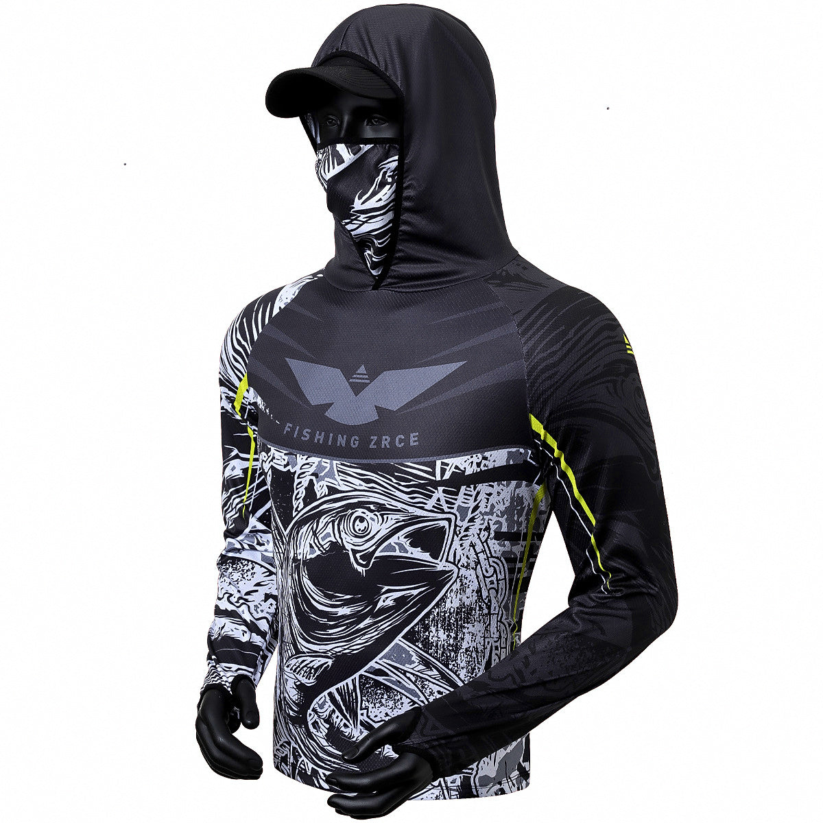 Men's Ice Silk Sun Protection Fishing Shirt, Quick-Dry