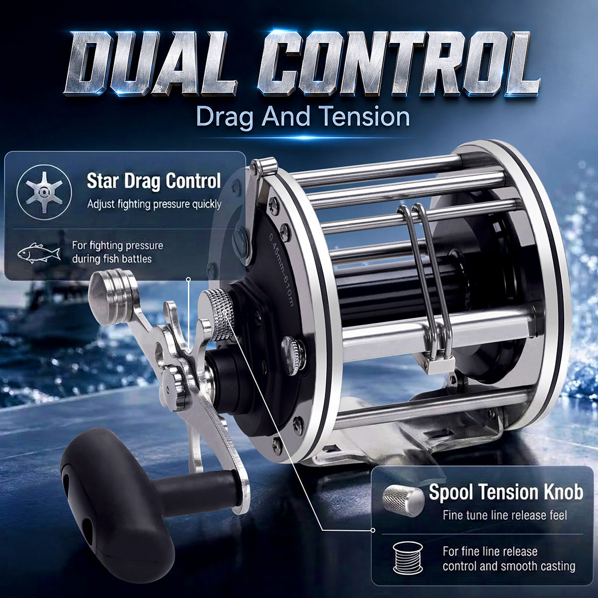 PN Series Metal Conventional Reel, PN300 / PN400 – product photo