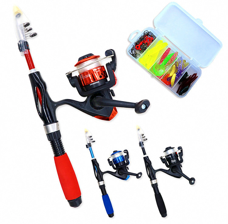 Mini Kids Telescopic Fishing Rod and Reel Combo Set