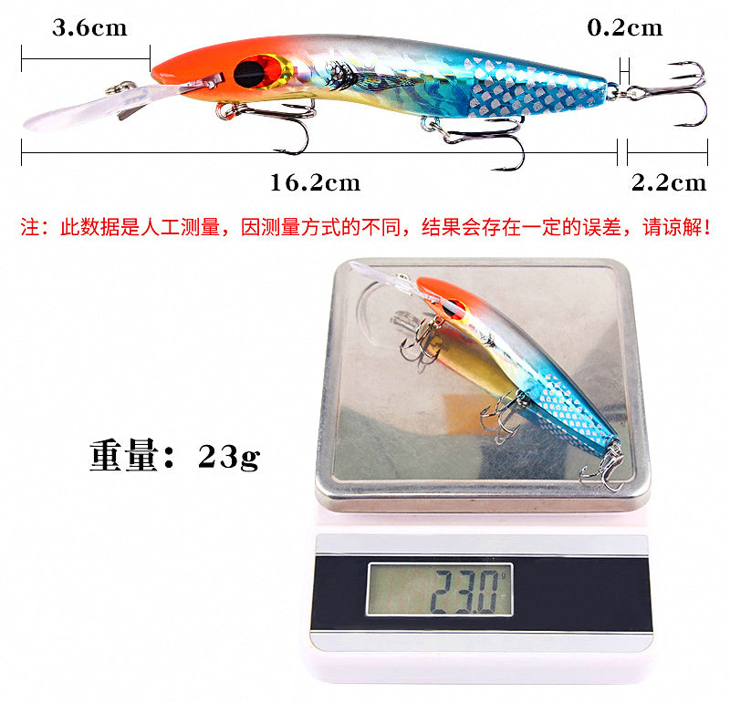 Big Lip Diving Minnow, 16.2 cm (6.4 in), 23 g (0.8 oz) – product photo
