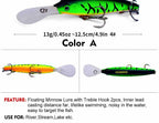 Floating Long-Lip Minnow Lure, 12.5 cm (4.9 in) 13 g (0.46 oz) – product photo
