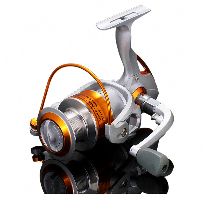 All-Metal Head Spinning Reel, Gold, Sizes 2000–7000