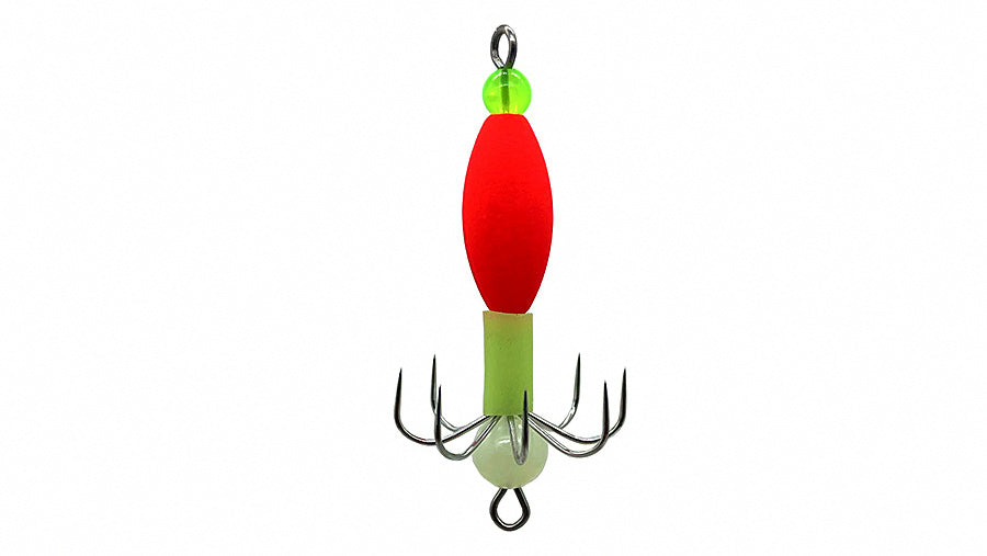 Octopus Trailer Hooks with Beads, Barbless, Glow & Color – product photo