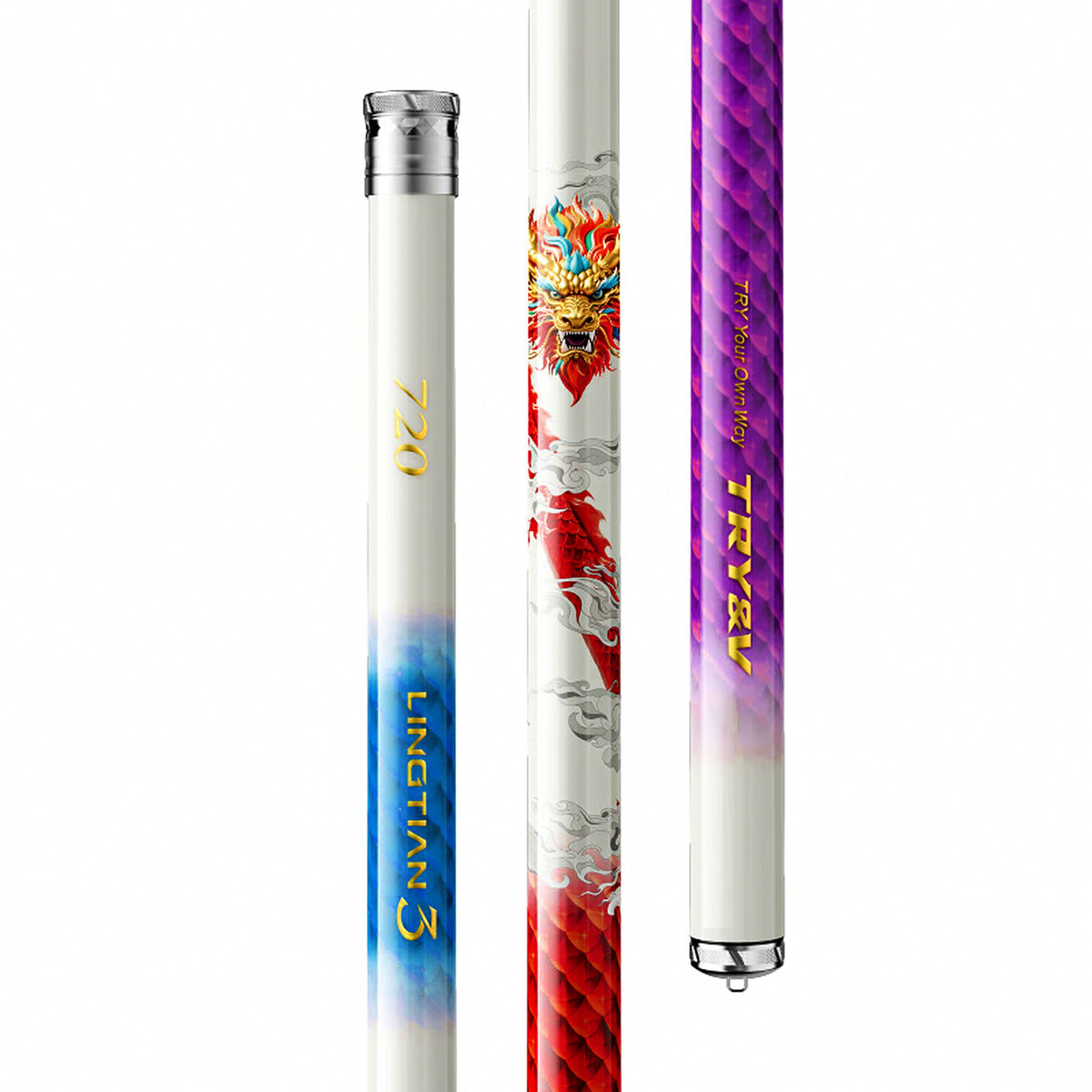 Carbon Telescopic Hand Pole, 3.6–10 m (11.8–32.8 ft)