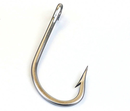 Stainless Steel Saltwater Hooks, Barbed, Sizes 5/0–20/0 – product photo