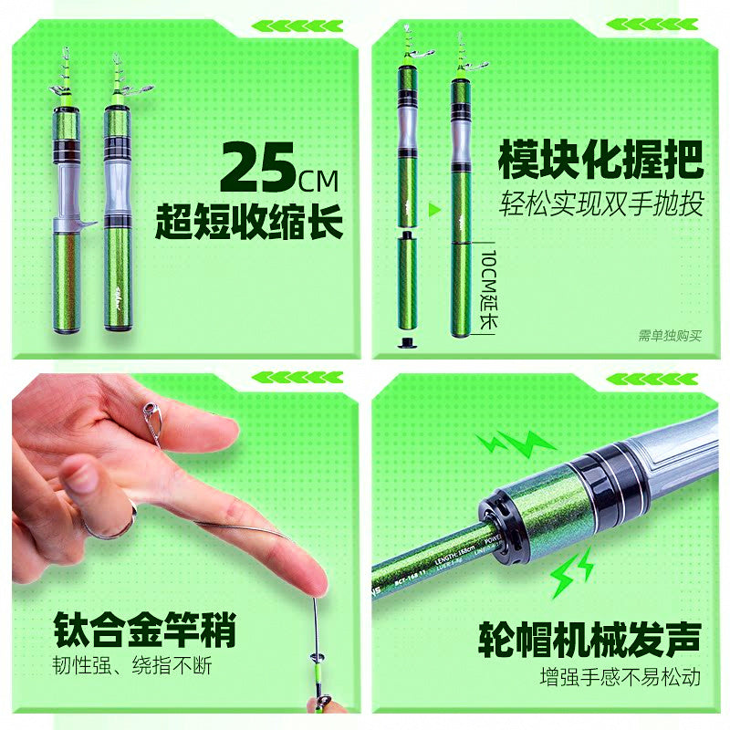 Telescopic Travel Rod, ML Power, 1.68–1.98 m (5.5–6.5 ft) – product photo