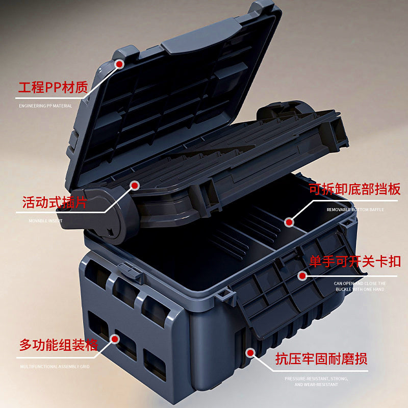 Portable Hard Plastic Tackle Box, Sit-On, Rod Holder Sets – product photo