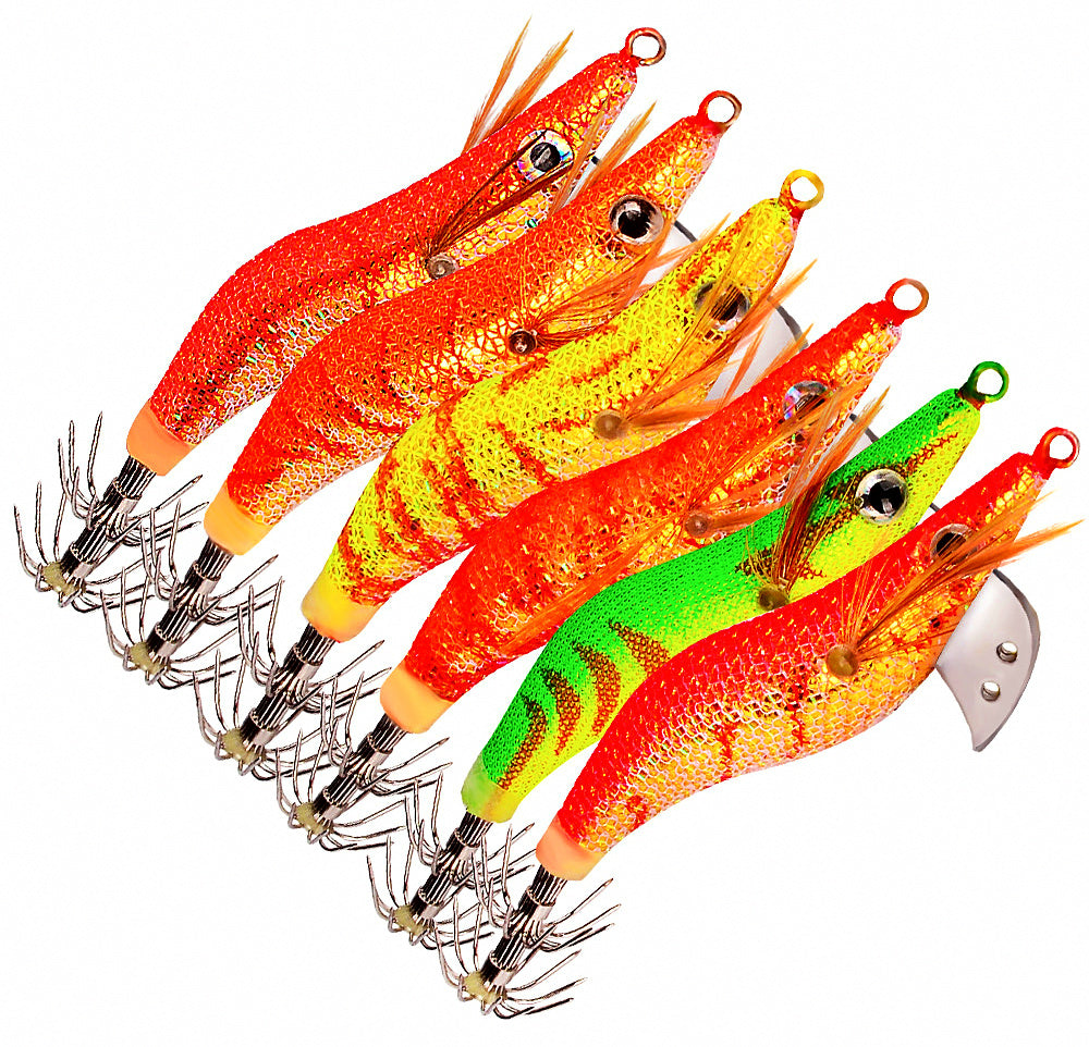 Egi Squid Jig Wood Shrimp Lure, #2.0–#3.0 – product photo