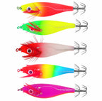 Glow Squid Jig Wood Shrimp with Rattle, 80 mm, 7.5 g (0.26 oz)