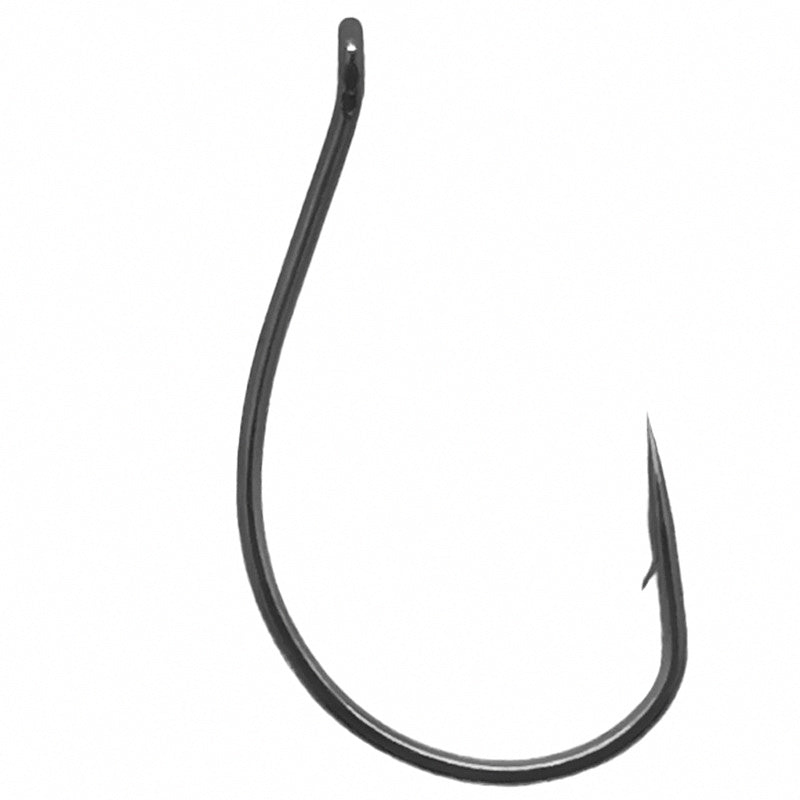 High Carbon Steel Ringed Eye Barbed Hooks, Sizes 4 to 3/0