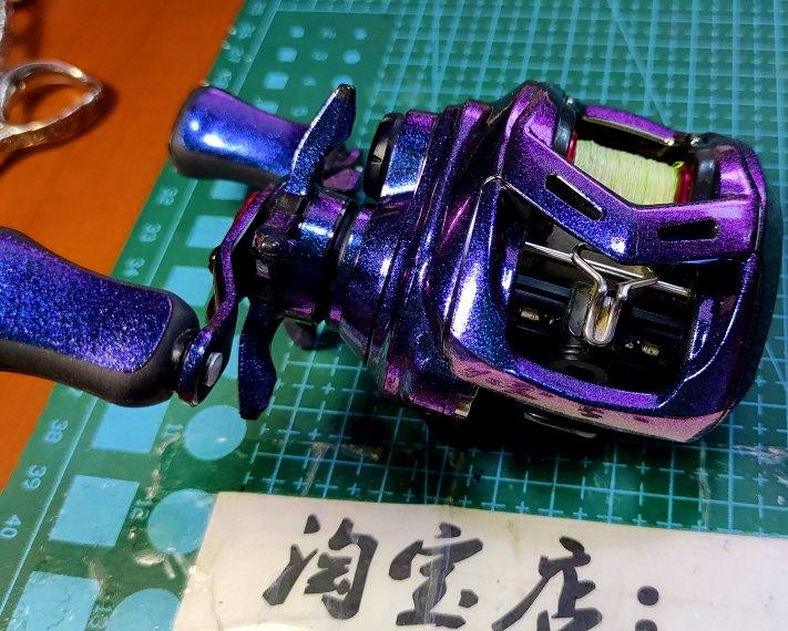 Pre-Cut Baitcasting Reel Protective Film Wrap Sticker Set – product photo