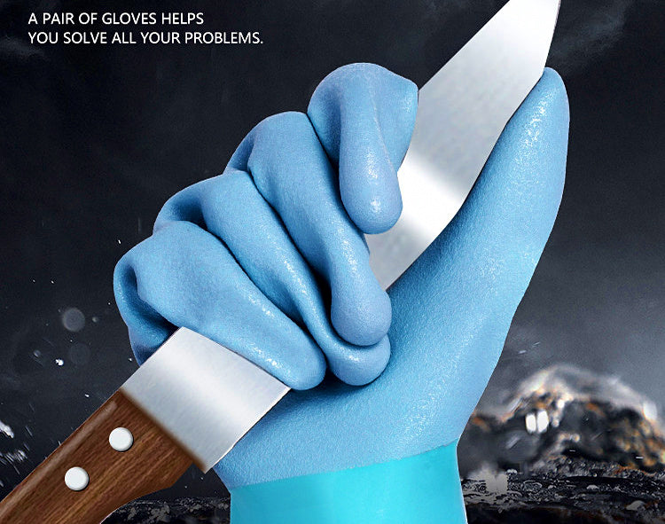 Waterproof Fish Handling Gloves, Thick Anti-Slip Latex – product photo