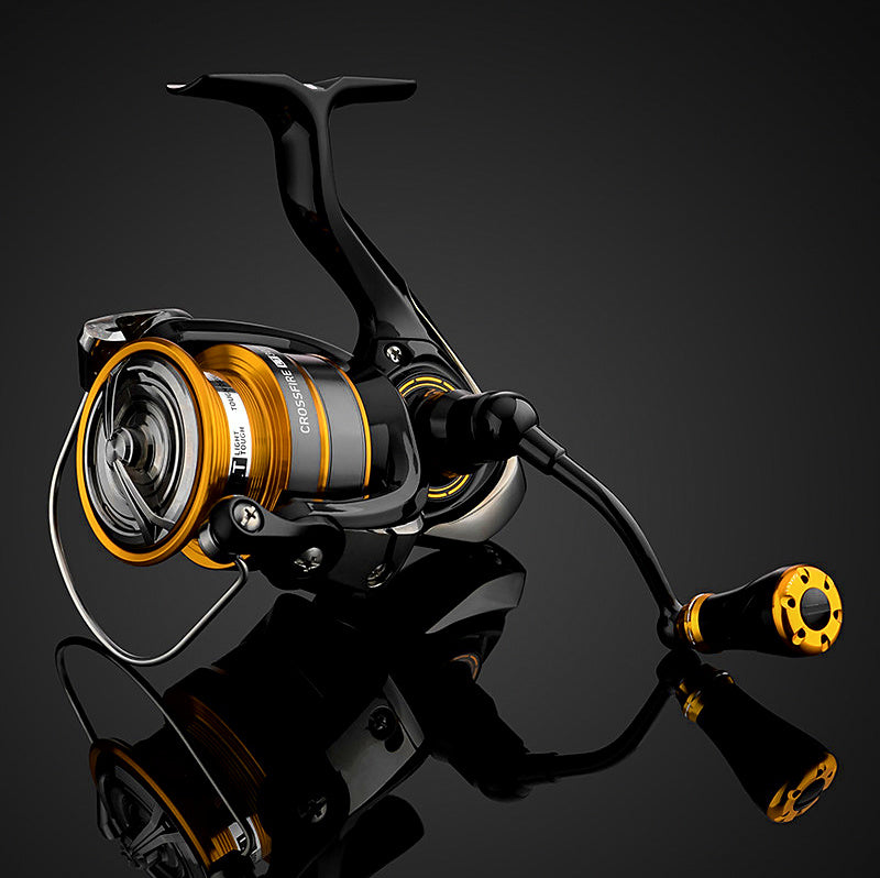Spinning Reel Handle, Dual-Lock Replacement Arm, Black/Red – product photo
