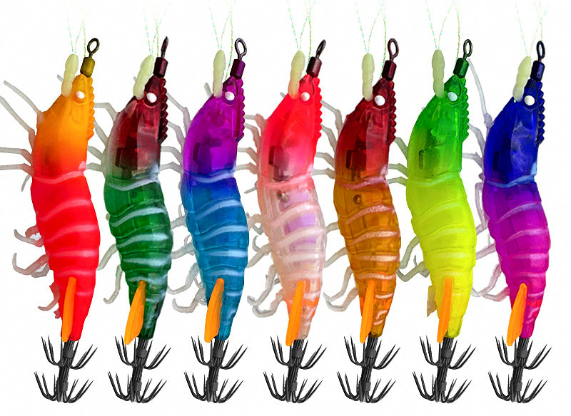 Glow Shrimp Squid Jig with Rattle Bead, Soft Legs – product photo