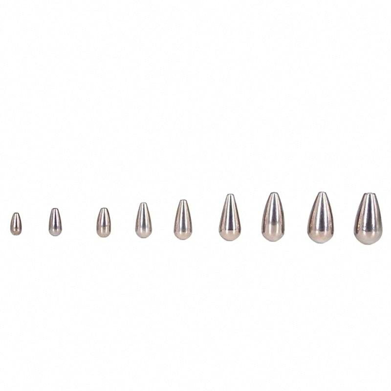 Tungsten Bullet Sinkers, Sizes 2B–9B (0.04–0.36 oz) – product photo