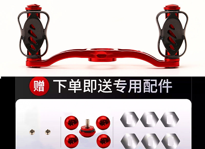 Metal Double Handle for Round Baitcasting Reels – product photo