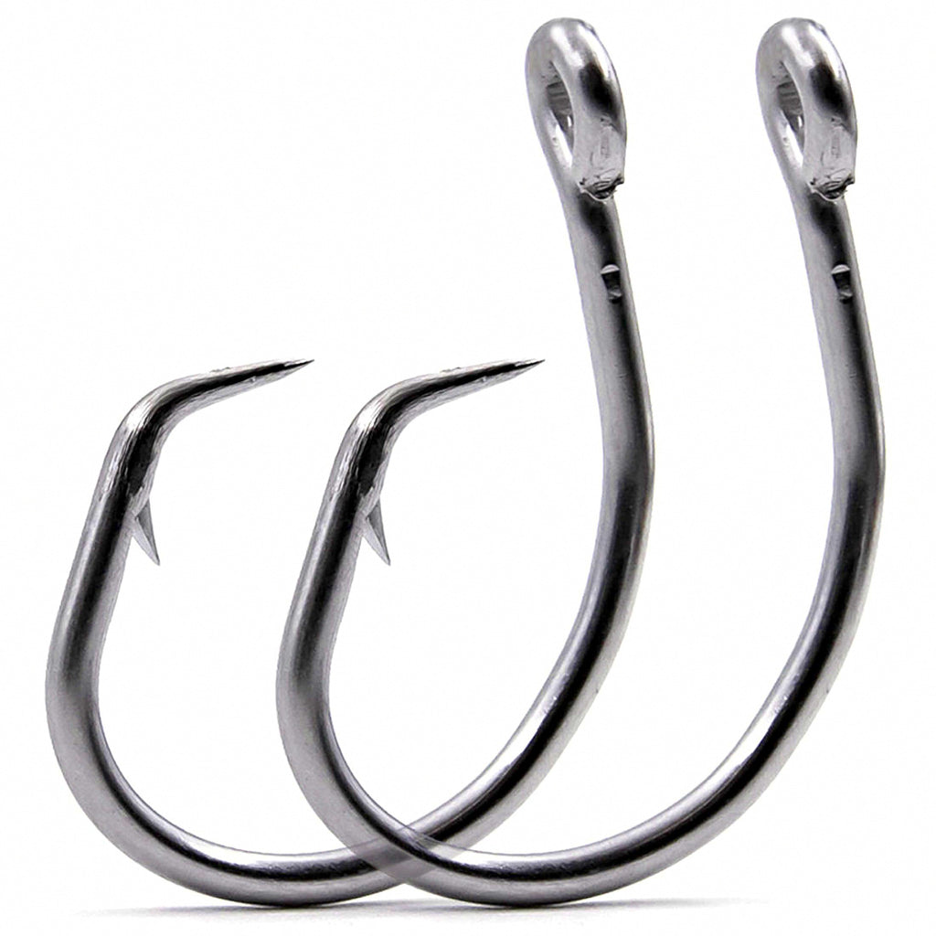Heavy Shark Hooks, Sizes 6/0–16/0, 25 Pack