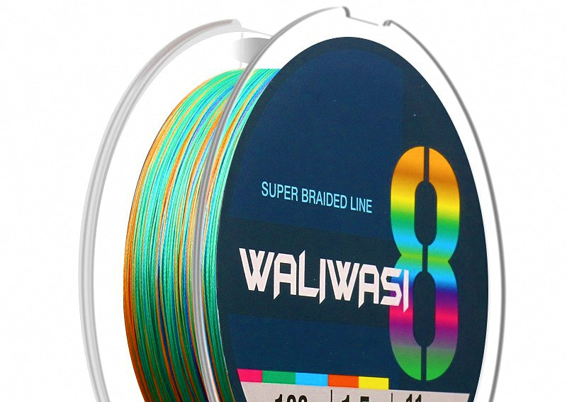 8-Strand Braided PE Line, Multicolor 10 m Color Change – product photo