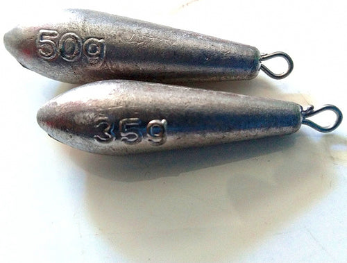 Lead Willow Leaf Sinker with Eye, 0.35–10.6 oz (10–300 g) – product photo