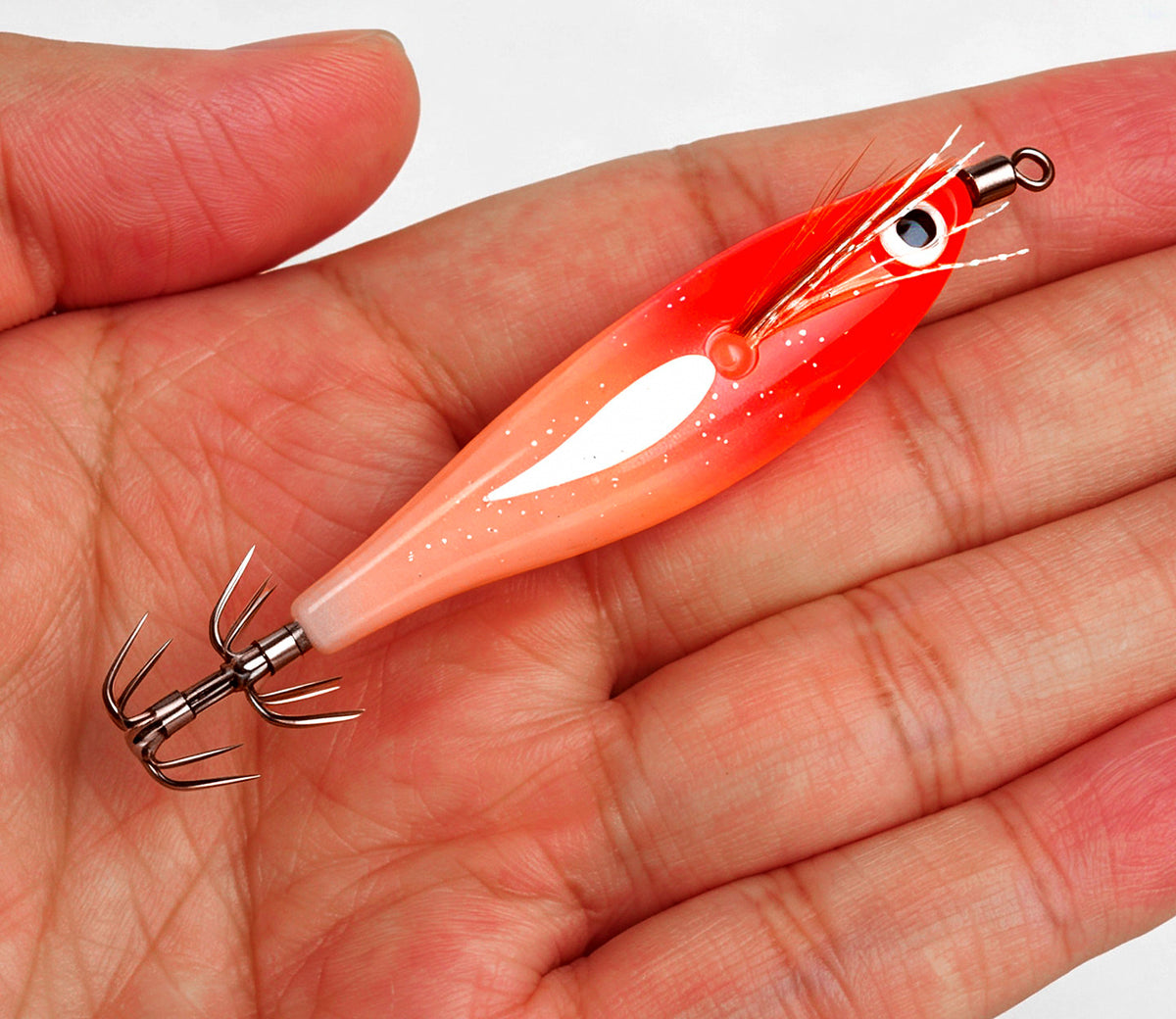 UV Glow Wooden Shrimp Squid Jig, 6 g (0.2 oz), 8 cm (3.1 in) – product photo