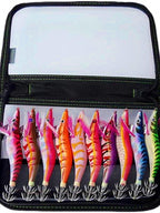 Glow Wooden Shrimp Squid Jigs with Rattle Beads, 8–10 Pack – product photo