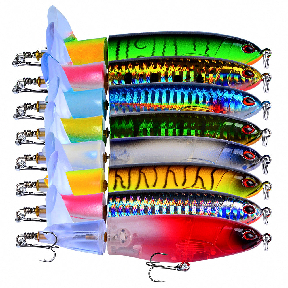Floating Topwater Pencil Lure with Propeller
