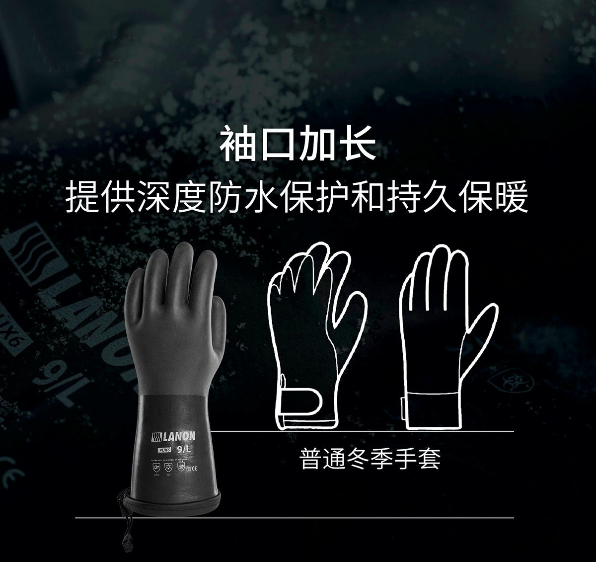 Insulated Anti-Slip Full-Finger Fishing Gloves, Fleece-Lined – product photo
