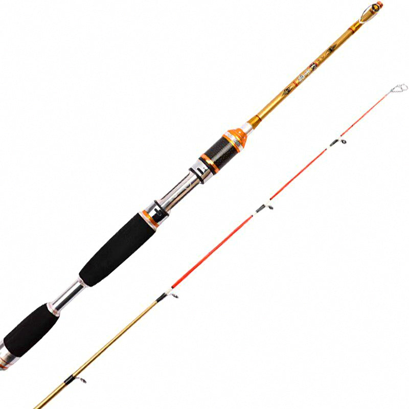 Short Soft-Tip Carbon Fishing Rod, 0.9–1.1 m (3–3.6 ft)