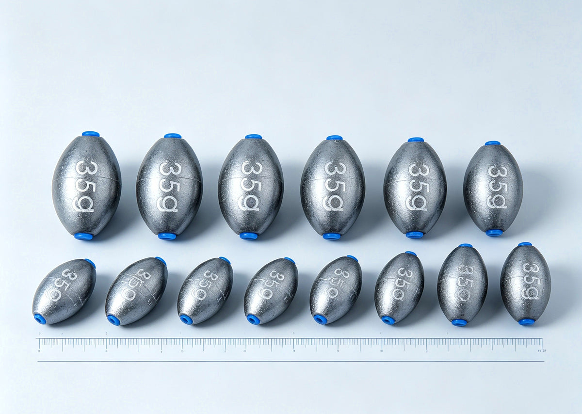 Olive Sinker Weights, 1–50 g (0.04–1.76 oz) – product photo