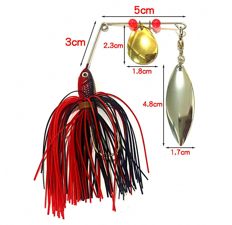 Bearded Spinner Spoon Lure, 15–18 g (0.5–0.6 oz) – product photo