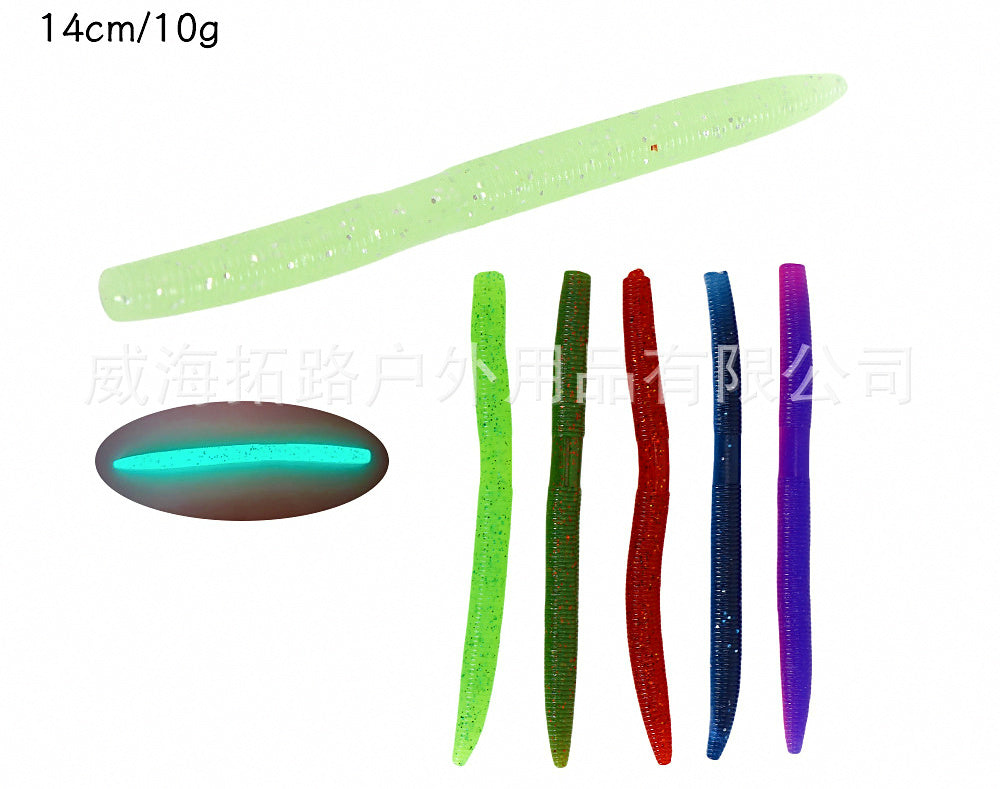Soft Plastic Worm Bait, 14 cm 10 g (0.35 oz), 10 Pack – product photo