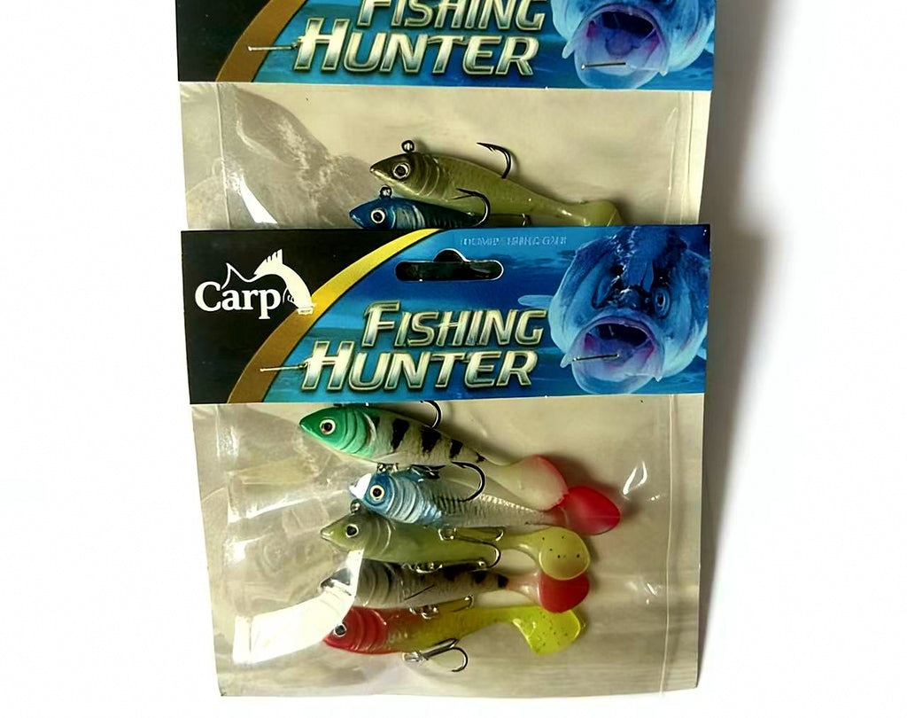 T-Tail Soft Swimbait, Pre-Rigged Lead Head, 3 or 5 Pack – product photo