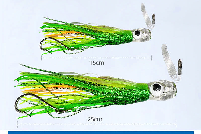 Octopus Skirt Trolling Lure, 6-Pack, 16 cm & 25 cm (6.3 & 9.8 in) – product photo