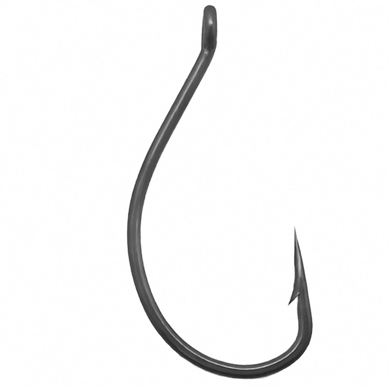 Barbed Long Shank Hooks with Eyelet, Teflon Coated, 50 Pack