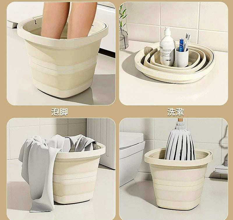 Collapsible Bucket with Handle, 5 L or 10 L (1.3 or 2.6 gal) – product photo