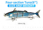 4-Section Jointed Swimbait Hard Lure for Saltwater – product photo
