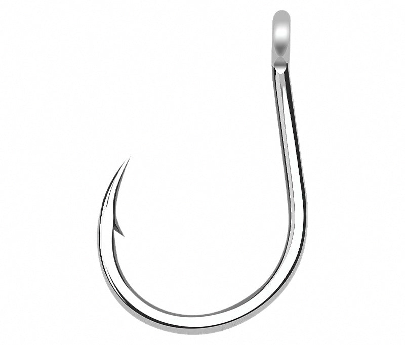 Saltwater Barbed Single Hooks with Ring Eye, Sizes 1/0–11/0 – product photo