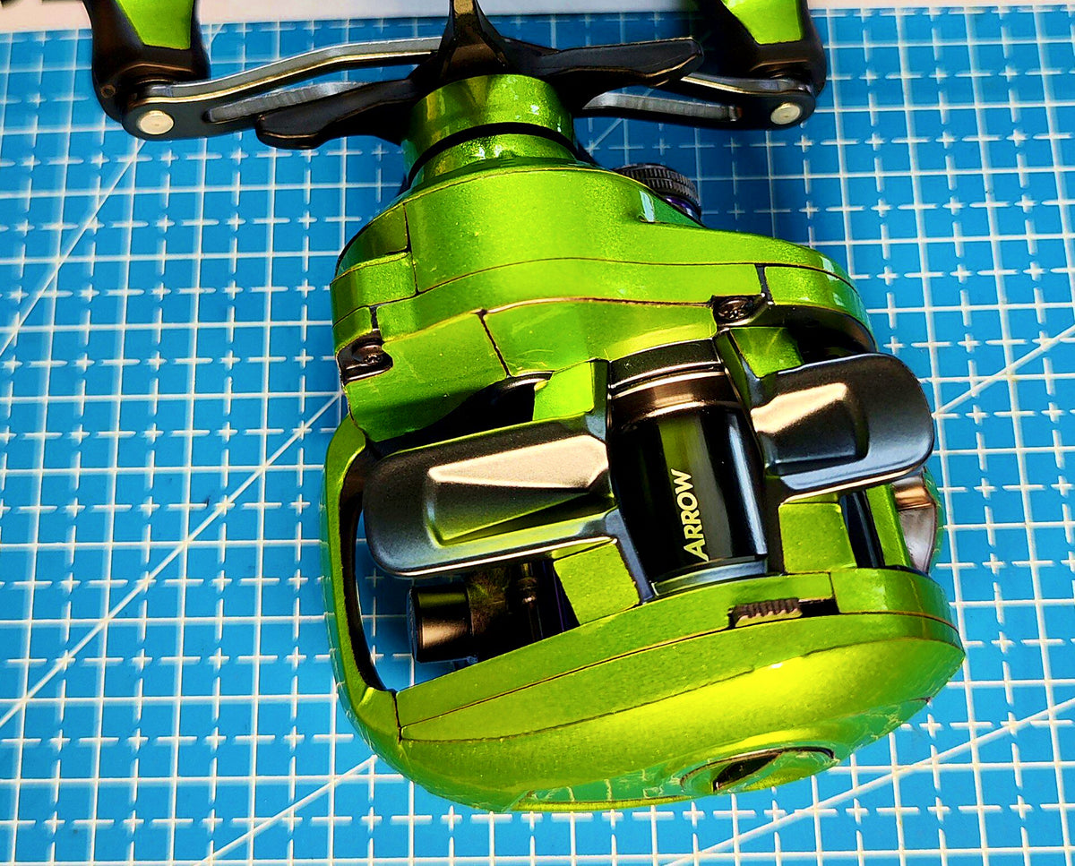 Pre-Cut Baitcasting Reel Protective Film Sticker Set – product photo