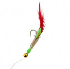 Feather Fish Head 3-Hook Rig, Barbed, Pack of 1 Rig