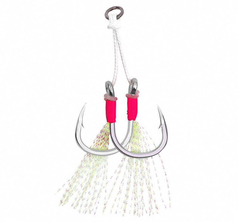 Pre-Tied Slow Pitch Jigging Assist Hooks, Barbed, 2/0–9/0 – product photo