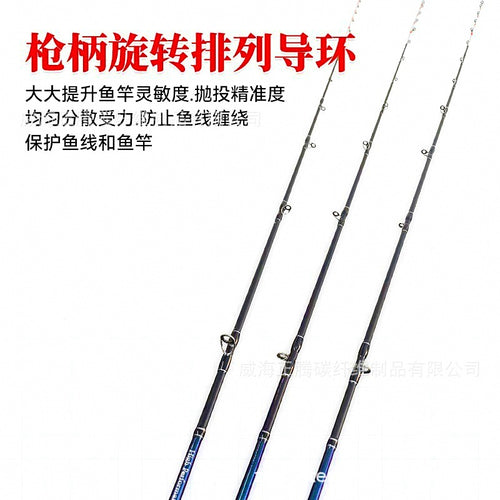 Carbon Boat Rod, 2-Piece Soft Action, 1.68–1.8 m (5.5–5.9 ft)
