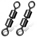 Black Double Joint Fishing Swivels, 15-Pack, Sizes 12–4/0