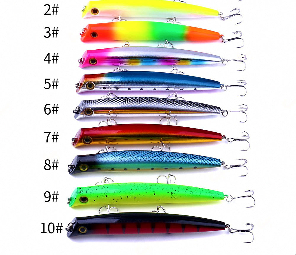 Topwater Popper Lure, 12 cm (4.7 in) 17 g (0.6 oz), #6 Hook – product photo