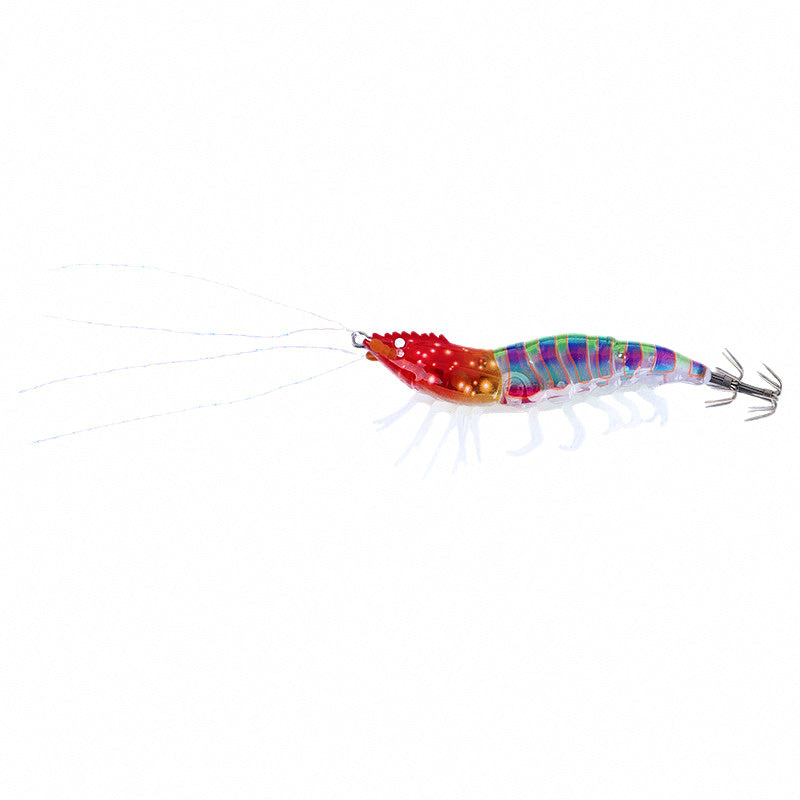 Glow Rattle Jointed Shrimp Lure, Soft Legs, 9 Colors