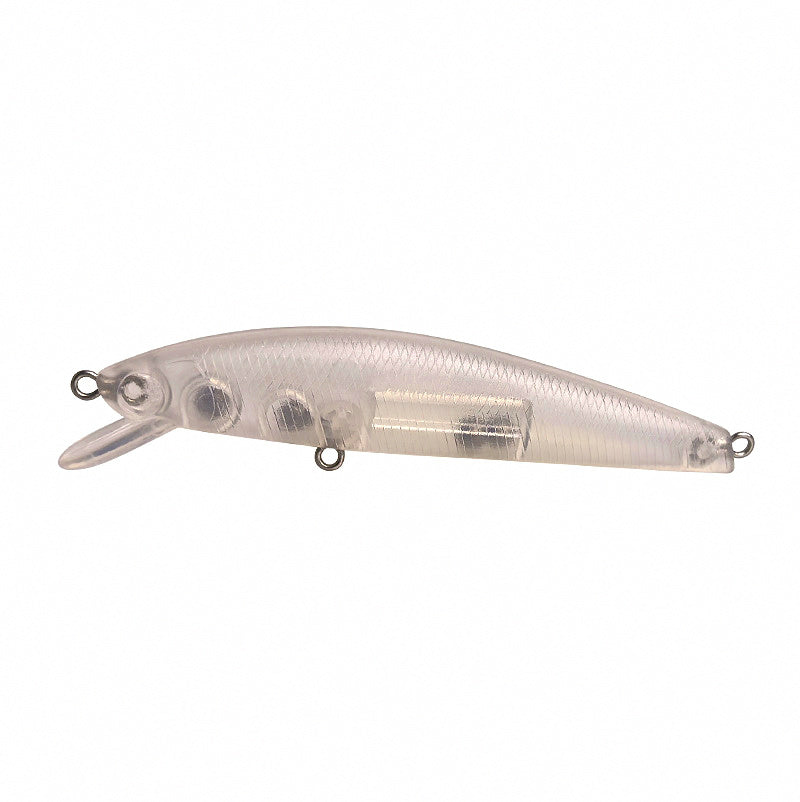 Unpainted Minnow Hard Bait Blank, Rattle, Short Lip