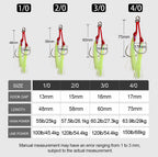 Steel Wire Double Hook, 2-Pack, Sizes 1/0–4/0