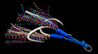 Metal Jig with Double Hook, Blue Multicolor, 1/0–4/0 – product photo