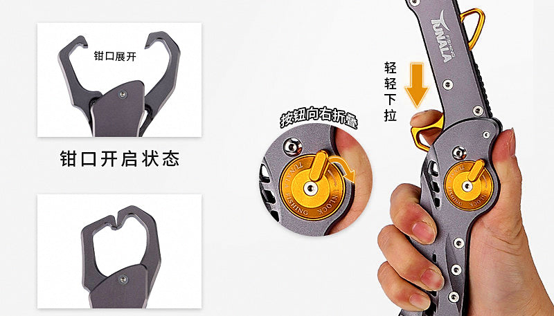 Folding Aluminum Fish Gripper and Fishing Pliers – product photo