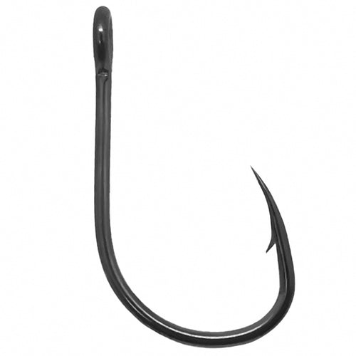 Barbed Single Hooks with Eye, Pack of 50, Sizes 6–10