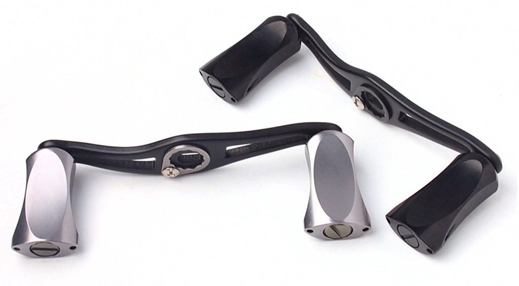 All-Metal Baitcaster Reel Handle, S-Bend Arm, Flat Knobs – product photo